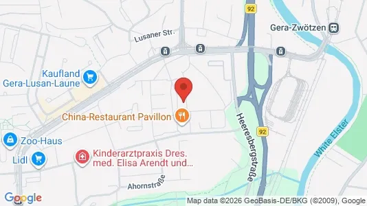 Apartments for rent i Gera - kort over placeringen