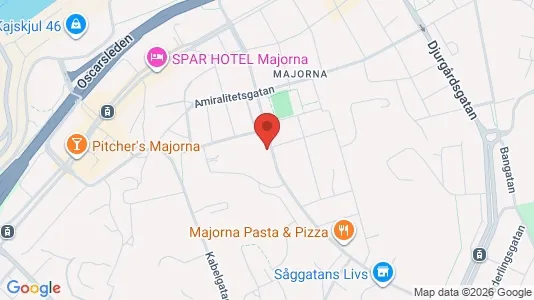 Apartments for rent i Majorna-Linné - kort over placeringen