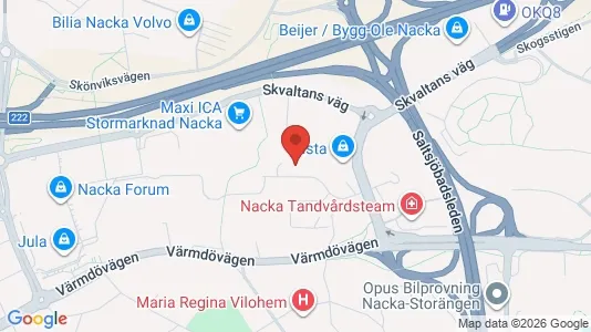 Apartments for rent i Nacka - kort over placeringen