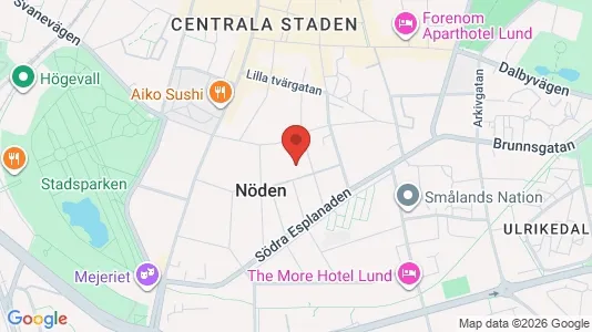 Apartments for rent i Lund - kort over placeringen