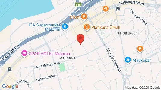 Apartments for rent i Majorna-Linné - kort over placeringen