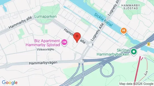 Apartments for rent i Hammarbyhamnen - kort over placeringen