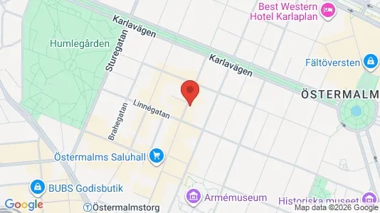 Apartments for rent i Östermalm - kort over placeringen
