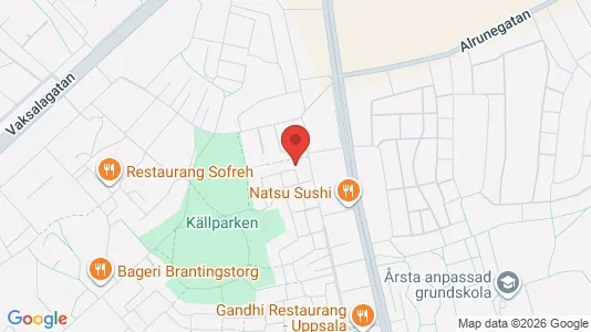 Apartments for rent i Uppsala - kort over placeringen