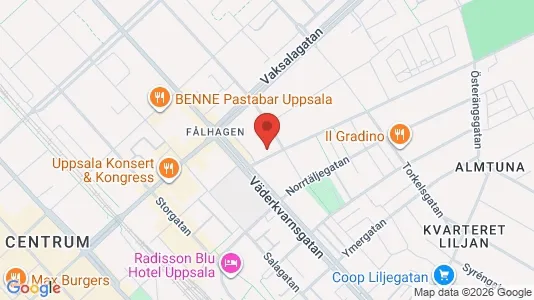 Apartments for rent i Uppsala - kort over placeringen
