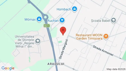 Apartments for rent i Timişoara - kort over placeringen