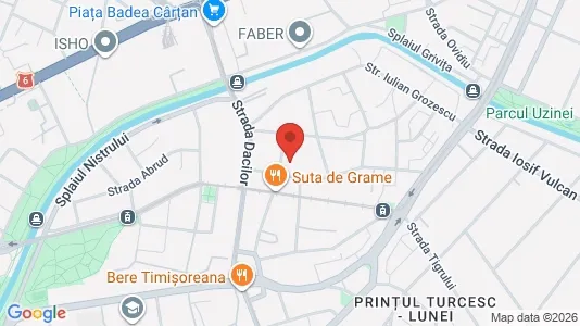 Apartments for rent i Timişoara - kort over placeringen