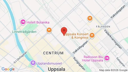 Apartments for rent i Uppsala - kort over placeringen