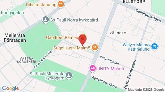 Apartments for rent i Malmö City - kort over placeringen