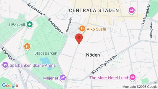 Apartments for rent i Lund - kort over placeringen
