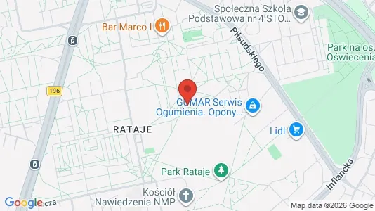 Apartments for rent i Poznań - kort over placeringen