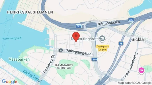 Apartments for rent i Hammarbyhamnen - kort over placeringen