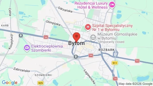 Apartments for rent i Bytom - kort over placeringen