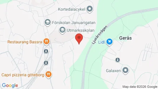 Apartments for rent i Gothenburg East - kort over placeringen