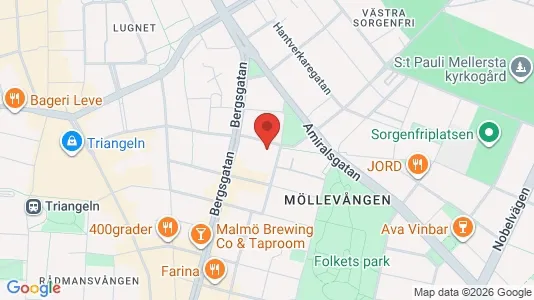 Apartments for rent i Malmö City - kort over placeringen