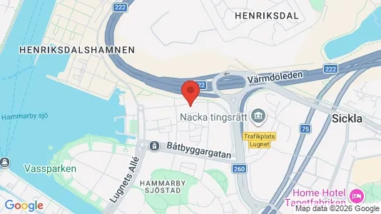 Apartments for rent i Hammarbyhamnen - kort over placeringen