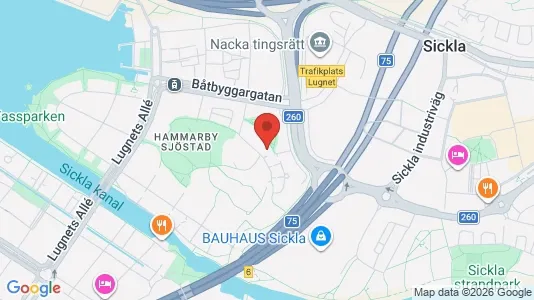 Apartments for rent i Hammarbyhamnen - kort over placeringen