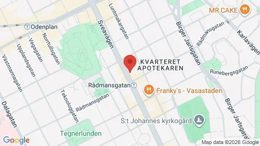 Apartments for rent i Vasastan - kort over placeringen