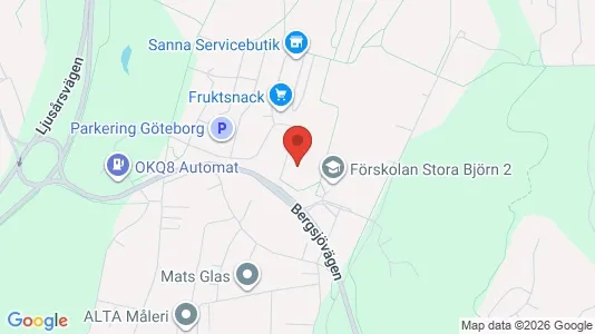 Apartments for rent i Gothenburg East - kort over placeringen