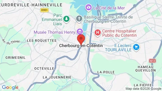 Apartments for rent i Cherbourg - kort over placeringen