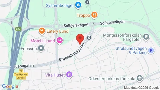 Apartments for rent i Lund - kort over placeringen