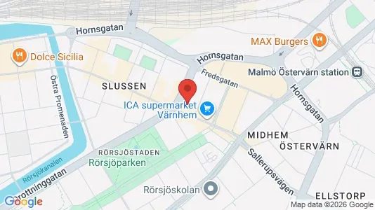 Apartments for rent i Malmö City - kort over placeringen