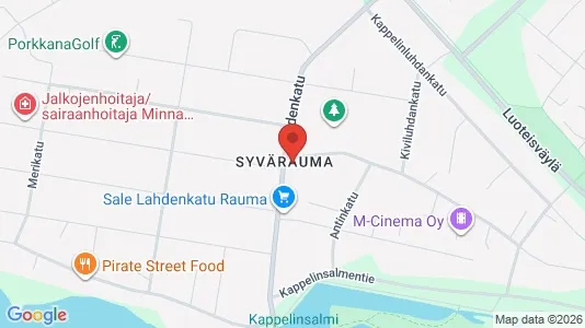 Apartments for rent i Rauma - kort over placeringen