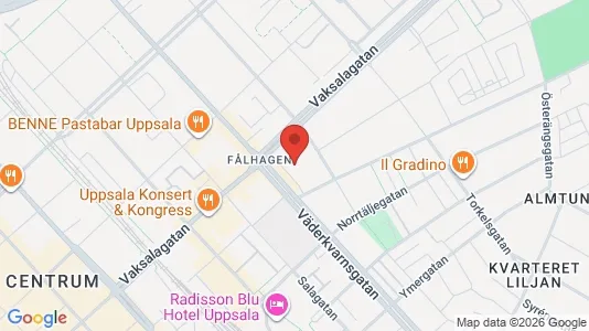 Apartments for rent i Uppsala - kort over placeringen