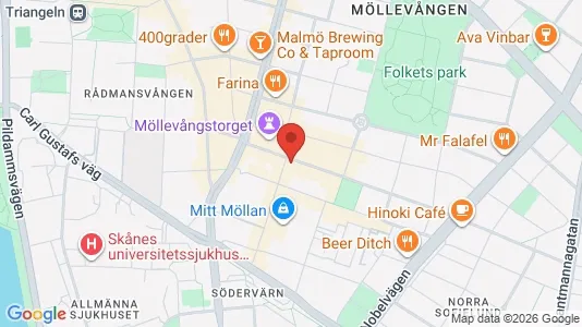 Apartments for rent i Malmö City - kort over placeringen
