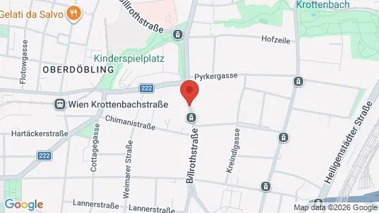 Apartments for rent i Vienna Döbling - kort over placeringen