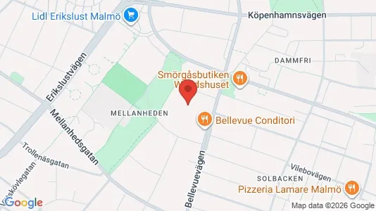 Apartments for rent i Malmö City - kort over placeringen