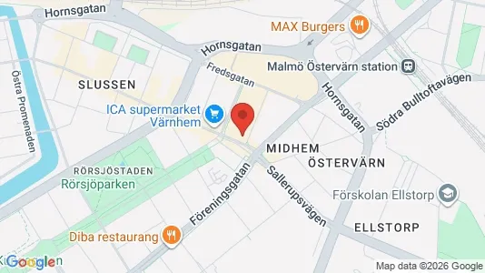 Apartments for rent i Malmö City - kort over placeringen