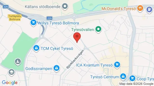 Apartments for rent i Tyresö - kort over placeringen