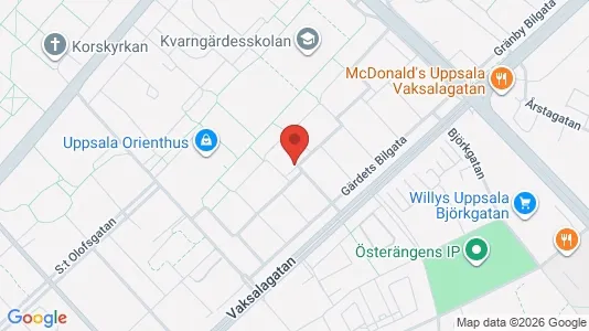 Apartments for rent i Uppsala - kort over placeringen