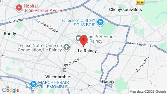 Houses for rent i Le Raincy - kort over placeringen