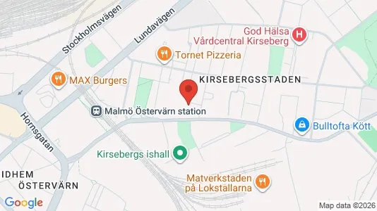 Apartments for rent i Kirseberg - kort over placeringen
