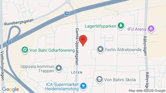 Apartments for rent i Uppsala - kort over placeringen
