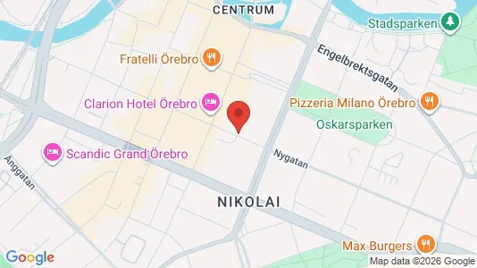 Apartments for rent i Örebro - kort over placeringen