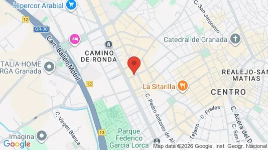 Apartments for rent i Granada - kort over placeringen