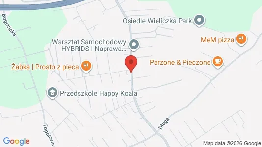 Apartments for rent i Wielicki - kort over placeringen