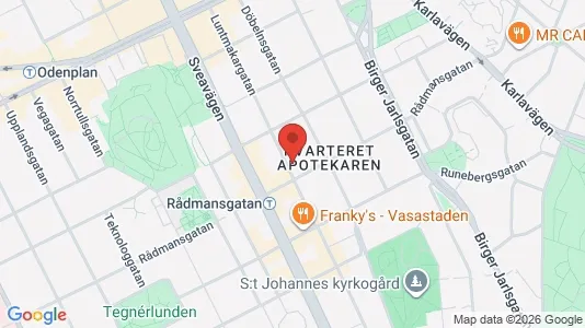 Apartments for rent i Vasastan - kort over placeringen