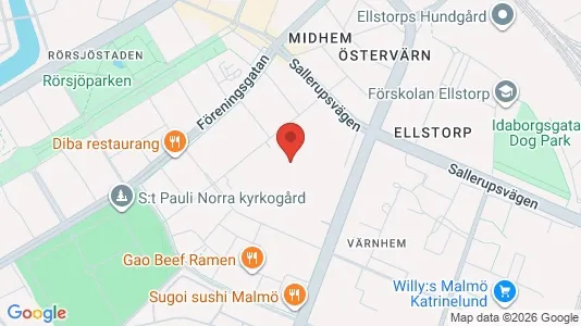 Apartments for rent i Malmö City - kort over placeringen