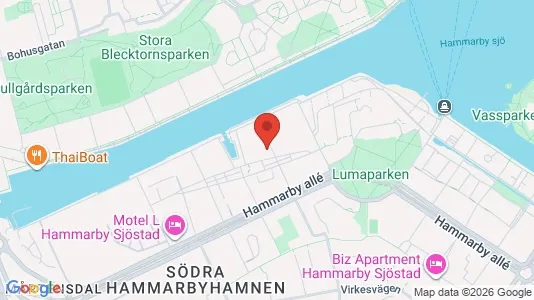 Apartments for rent i Hammarbyhamnen - kort over placeringen