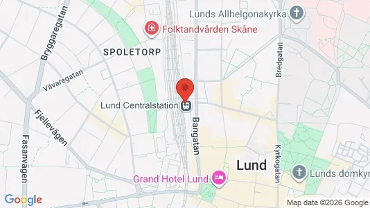 Apartments for rent i Lund - kort over placeringen