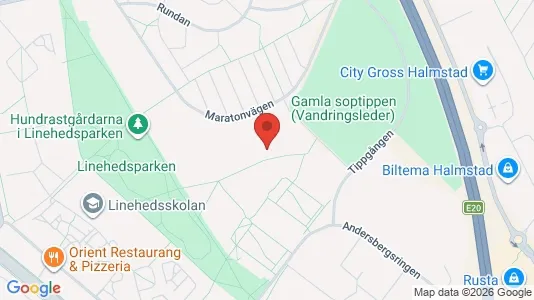 Apartments for rent i Halmstad - kort over placeringen