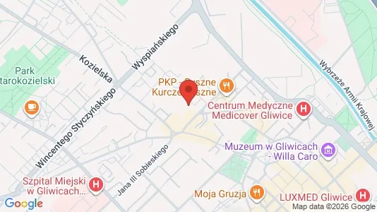 Rooms for rent i Gliwice - kort over placeringen