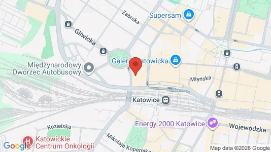 Rooms for rent i Katowice - kort over placeringen