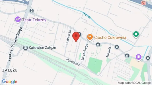 Rooms for rent i Katowice - kort over placeringen