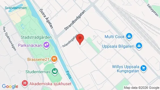 Apartments for rent i Uppsala - kort over placeringen