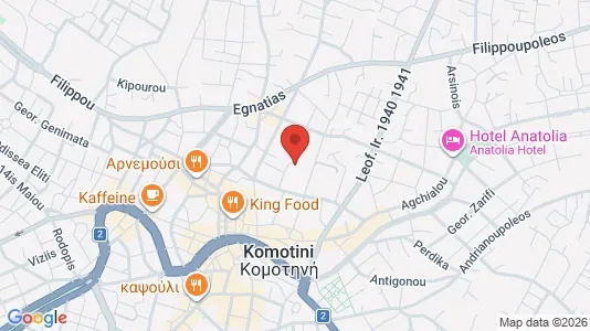 Apartments for rent i Komotini - kort over placeringen